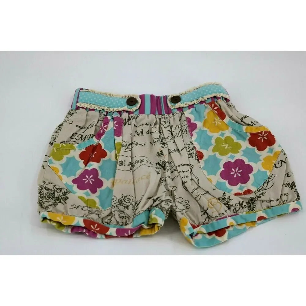 Mustard Pie Girls Shorts Floral Print Summer Casual No Size Tag